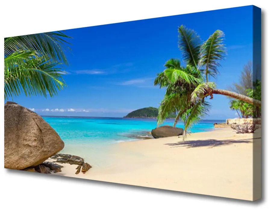 Stampa quadro su tela Paesaggio del mare della spiaggia 125x50 cm