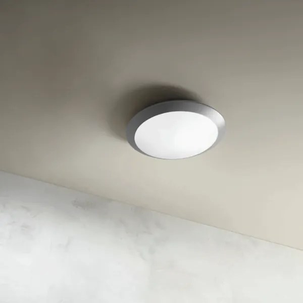 Lampada da parete per esterni grado IP65 luce E27- BASE Silver D30 cm