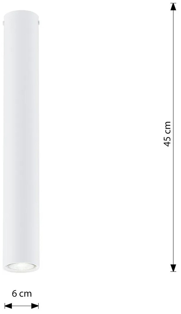 Plafoniera TECNO 1L da soffitto base GU10 Bianca