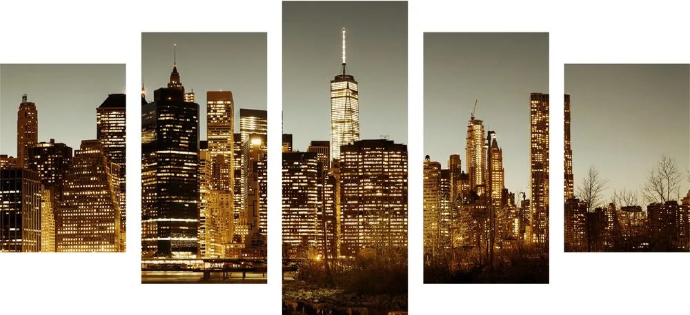 Quadri 5 pezzi – Centro di New York