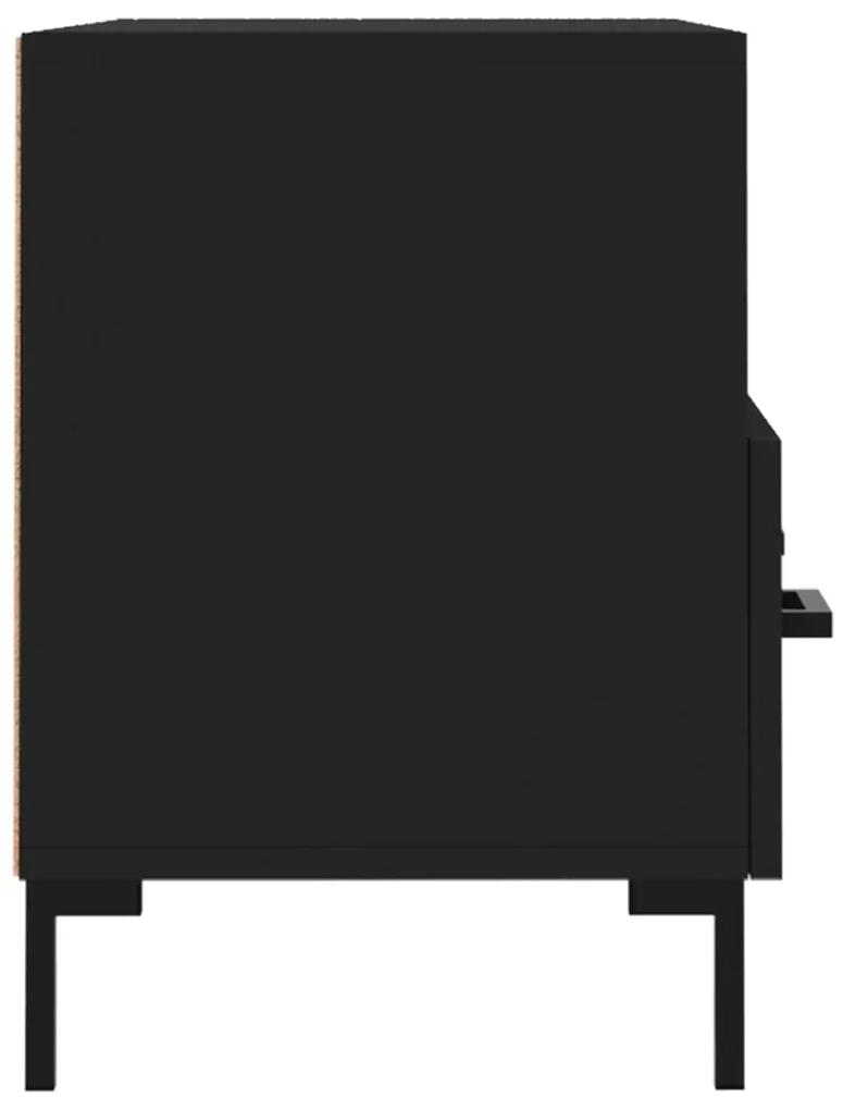Mobile Porta TV Nero 80x36x50 cm in Legno Multistrato
