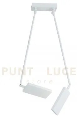 Plafoniera led book bianca 36w 3640lm 3000k 15-200x85cm orientabile