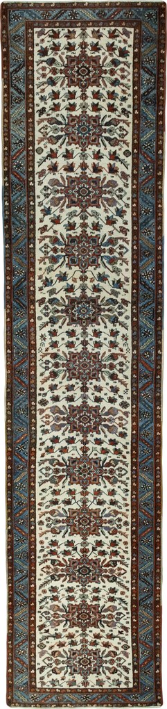 Heriz Tappeto 100 x 420 Beige (Iran) Annodato A Mano