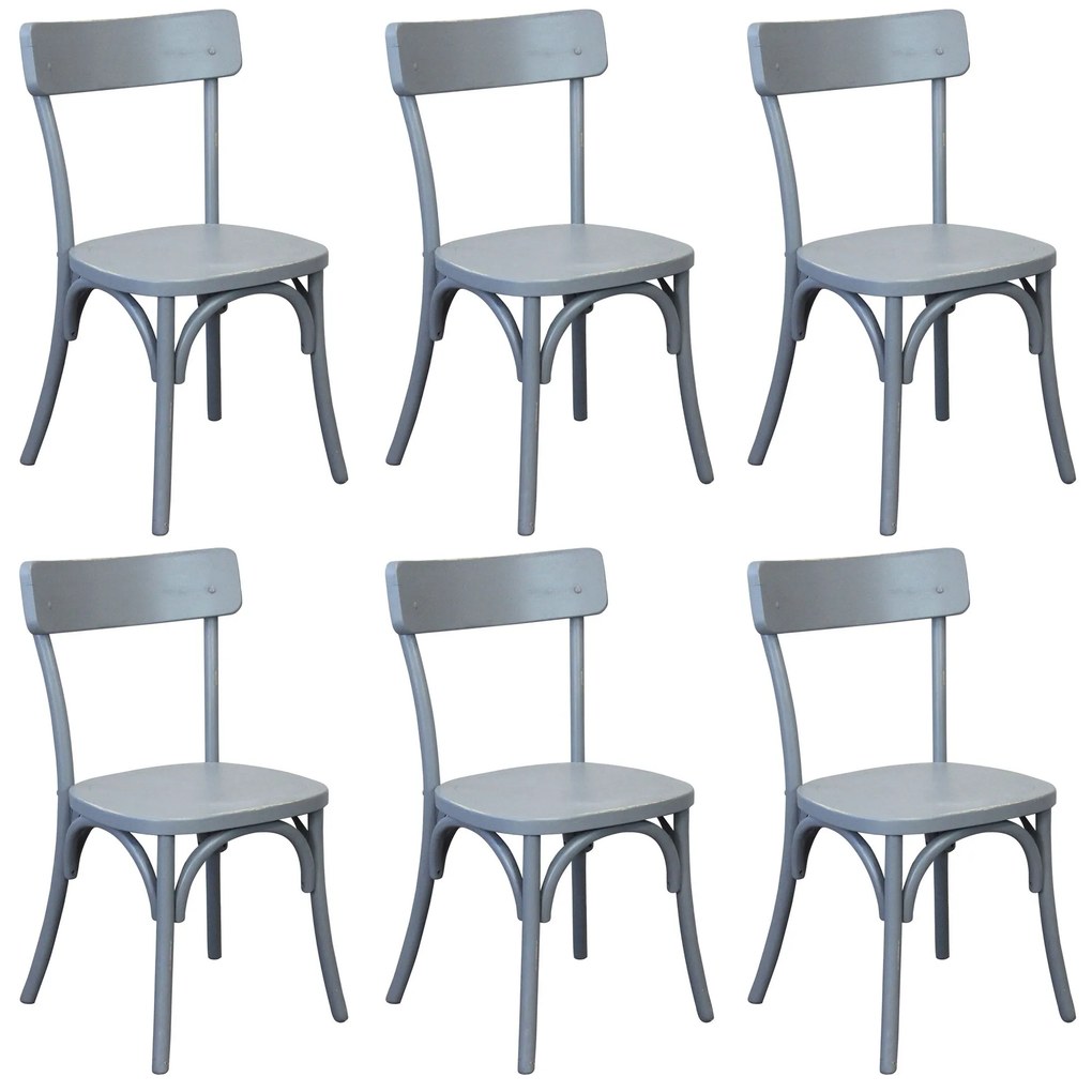 CHELSEA - set 6 sedie in legno di olmo