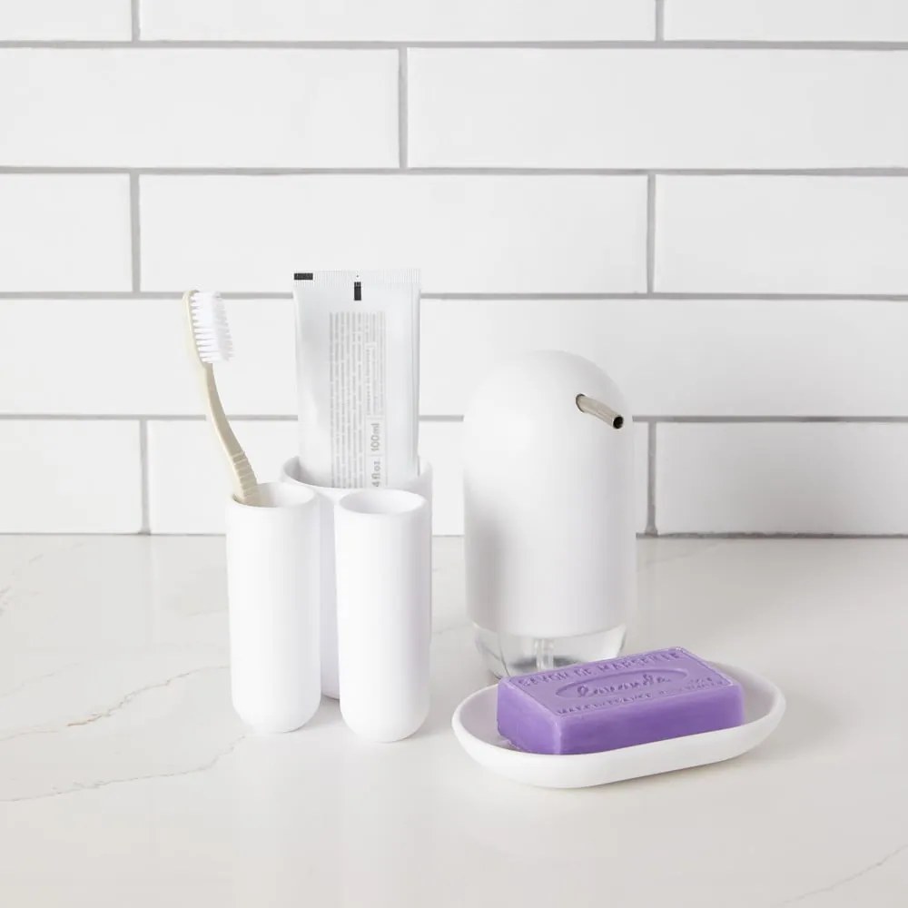 Dispenser di sapone in plastica bianca Touch - Umbra