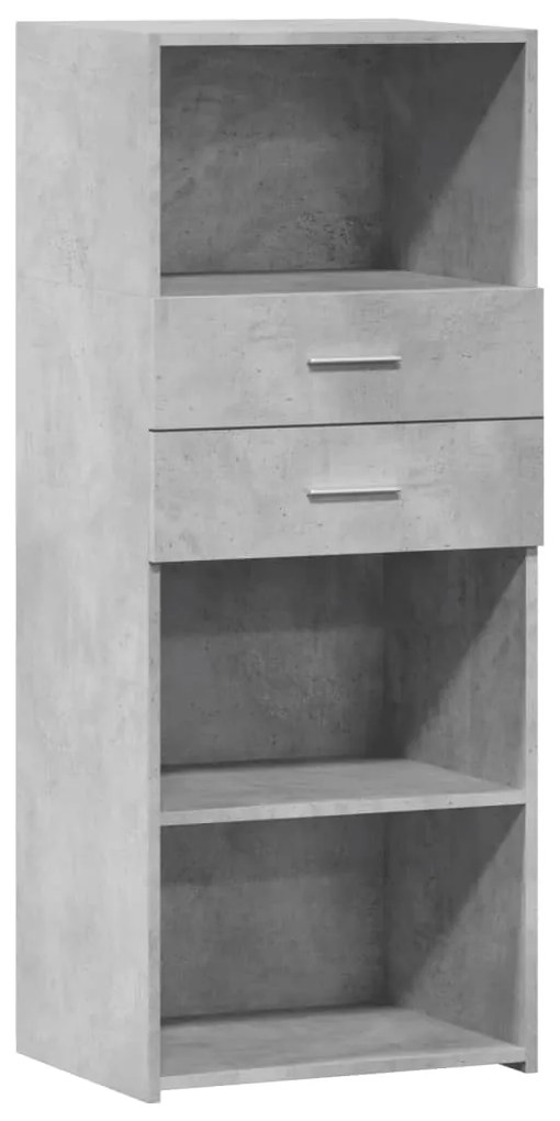 Credenza grigio cemento 50x42,5x124 cm in legno multistrato