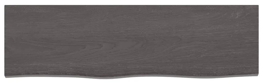 Ripiano muro grigio scuro 100x30x6 cm massello rovere trattato