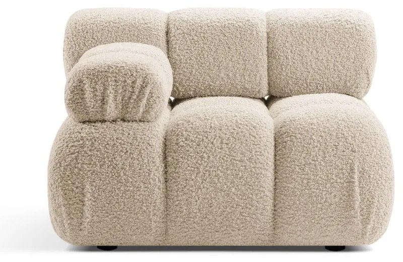 Modulo divano in bouclé beige (angolo sinistro) Bellis - Micadoni Home