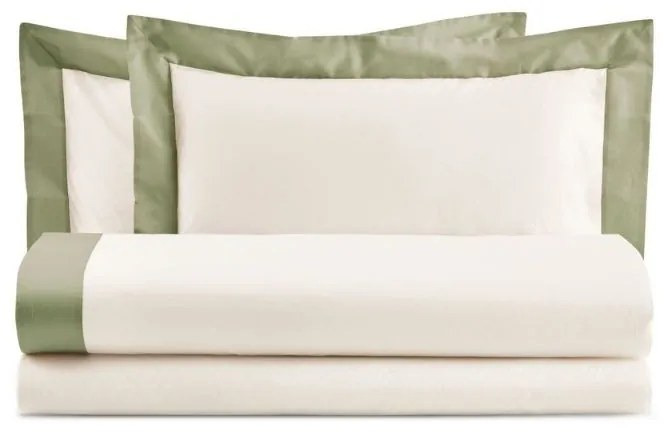 Completo Letto in Puro Cotone Diamante  Collezione Casa  Colore Verde, Dimensioni e Misure Piazza e Mezzo