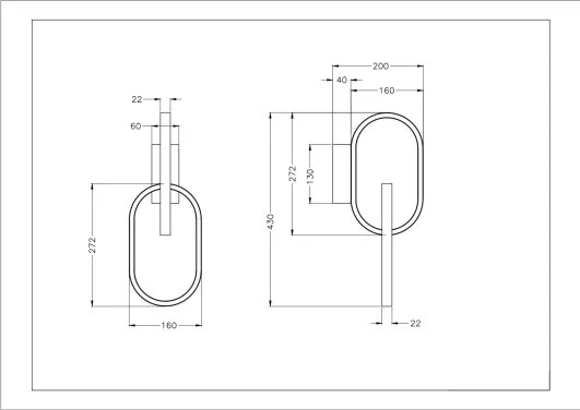 Zuma Line W241145502 - Lampada da parete LED RAVON 2xLED/12W/230V nero/oro
