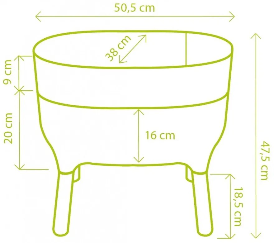 Vaso per coltivazione in plastica con sistema di auto-irrigazione Urbalive – Plastia