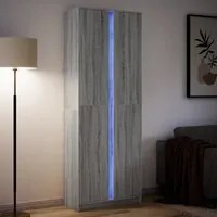 Credenza con LED Grigio Sonoma 74x32,5x200 cm in Truciolato 3307896