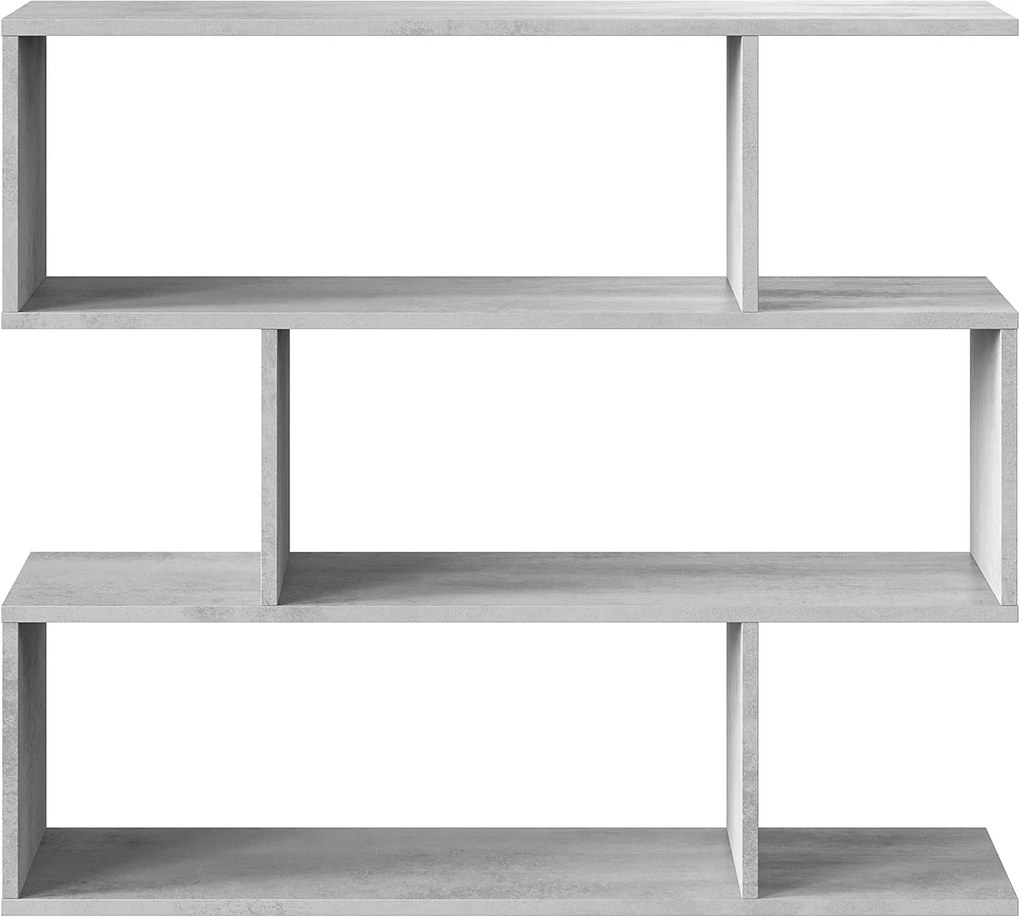 Libreria bassa Athena 97hx110x25 cemento