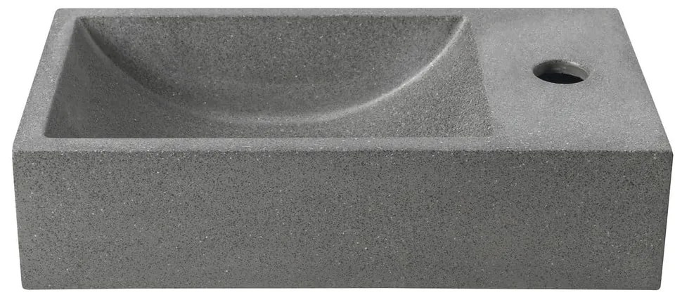 Lavabo in grigio scuro in calcestruzzo 40x22 cm Crest – Sapho