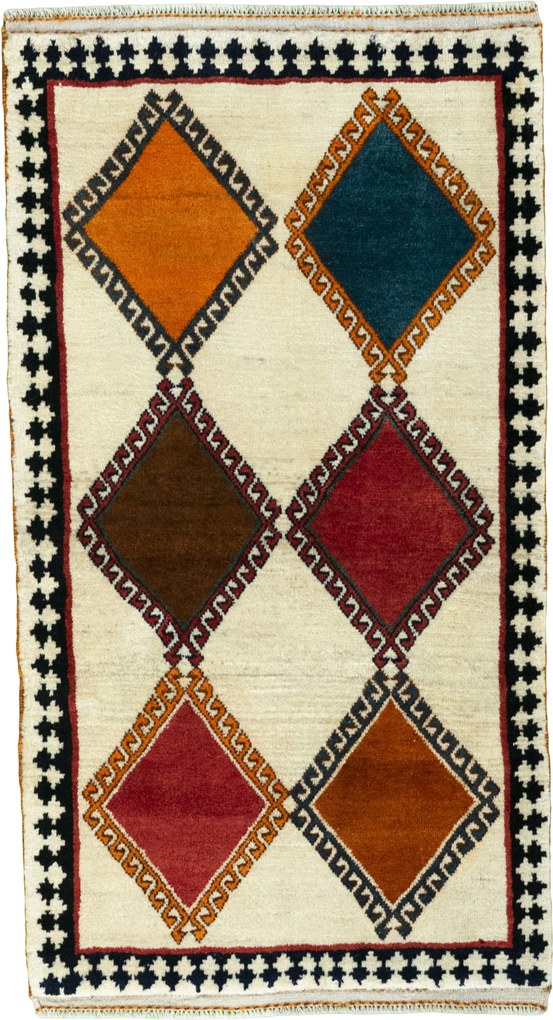 Gabbeh Tappeto 90x150 Beige (Iran) Annodato A Mano