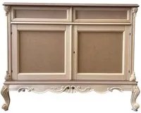 Credenza 2 porte 2 cassetti classica barocco legno grezzo 118x55x92 - Mobili 2G