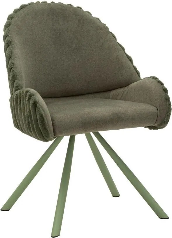 Set di sedie da pranzo verde imbottite con braccioli 2 pz Stockholm – Mauro Ferretti