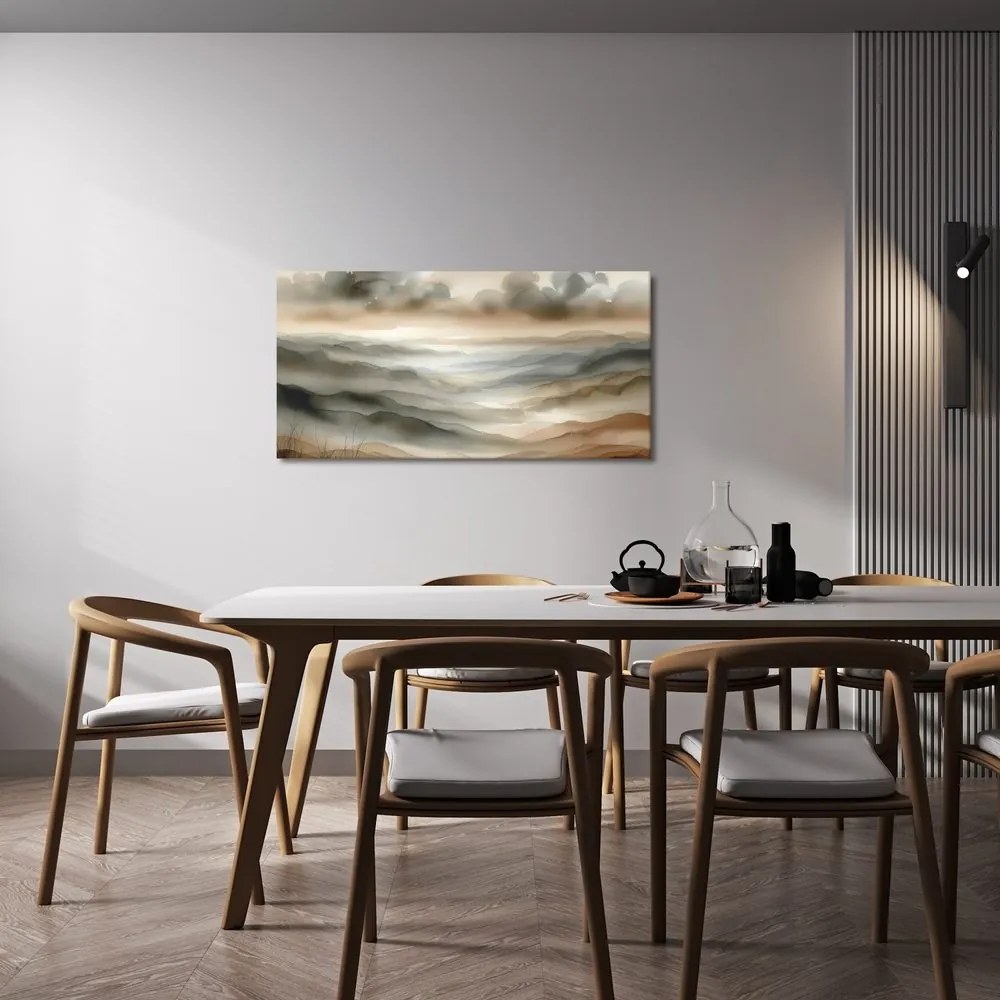 Quadro su tela – Colline soffuse nella nebbia