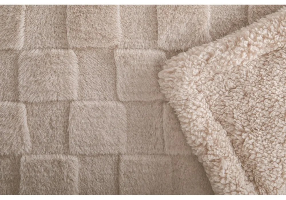 Coperta beige in micropile 150x200 cm Rava – Tiseco Home Studio