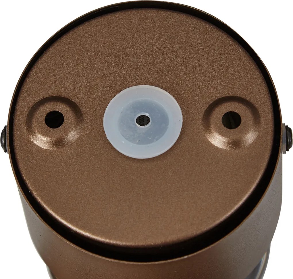 Lampada da parete di design bronzo scuro con LED IP44 - Lens