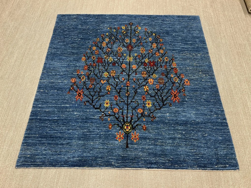 Gabbeh Tappeto persiano 200 x 200 Blu (Iran) Annodato A Mano