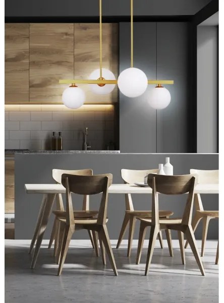 Lampadario a sospensione con supporto rigido KAMA 4xG9/28W/230V