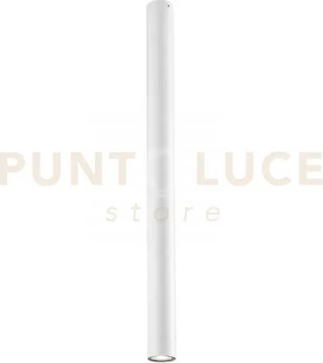 Plafoniera-faretto fluke tonda bianca 1 luce attacco gu10 5,5x5,5x75cm