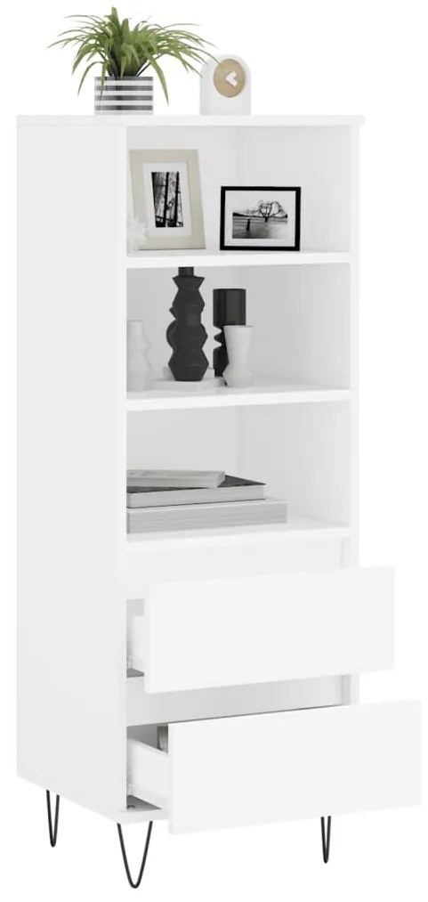 Credenza Bianco 40x36x110 cm in Legno Multistrato