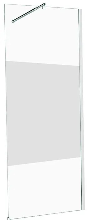 Box doccia walk-in, vetro serigrafato 6 mm, L 70-120 cm x H 200 cm, profilo cromo