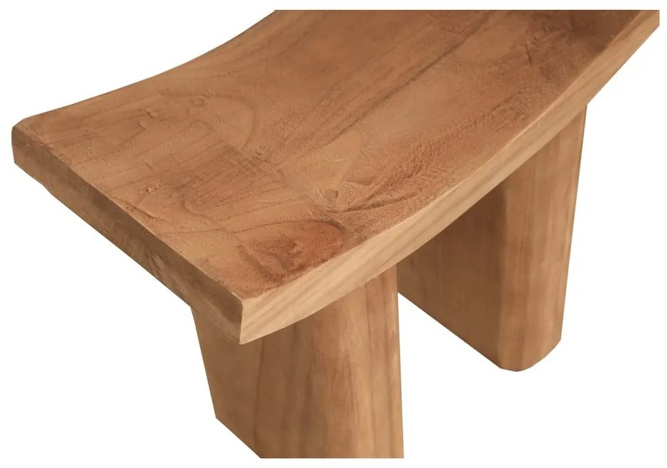 Sgabello in legno massiccio di pavlovnia in colore naturale Japan - BePureHome