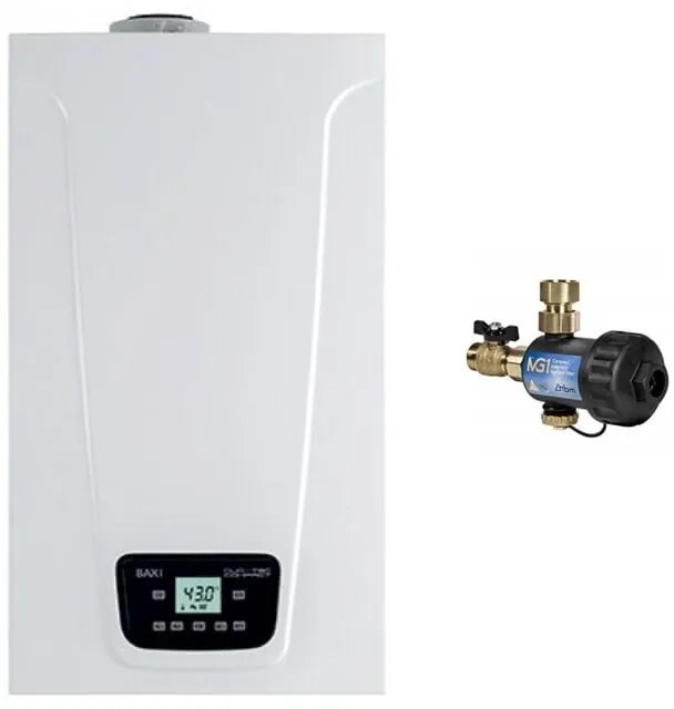 Baxi - Caldaia a Condensazione Duo-Tec Compact e 24 kW Metano/Gpl con Kit Scarico Fumi e Defangatore