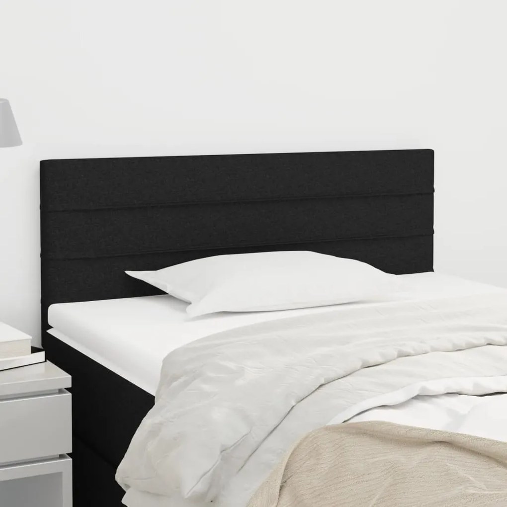 Testiera Nera 80x5x78/88 Cm İn Tessuto /