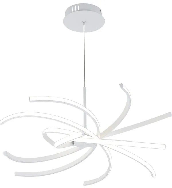 Lampadario LED design Anuk bianco Ø70cm, luce con 3 temperature di colore 4000 lumen