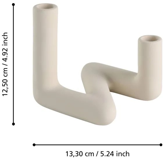 Eglo 422305 - Portacandela VALAKISH 13,3x12,5 cm crema