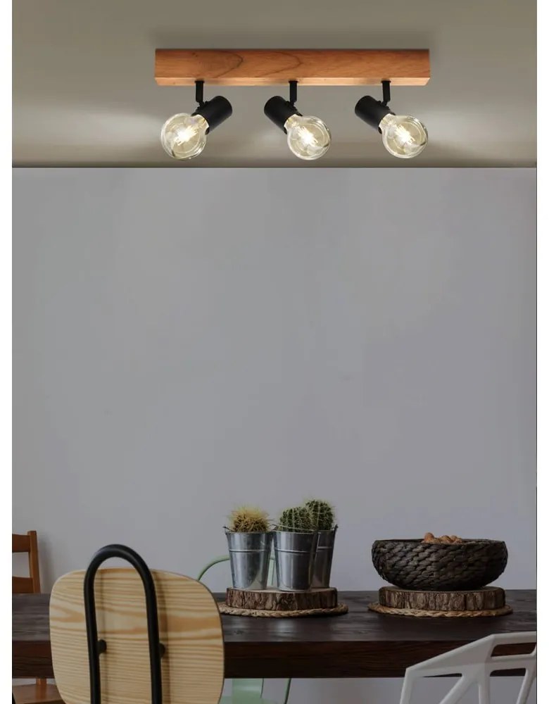 Plafoniera nera/di colore naturale 5x48 cm TOWNSHEND 3 – EGLO