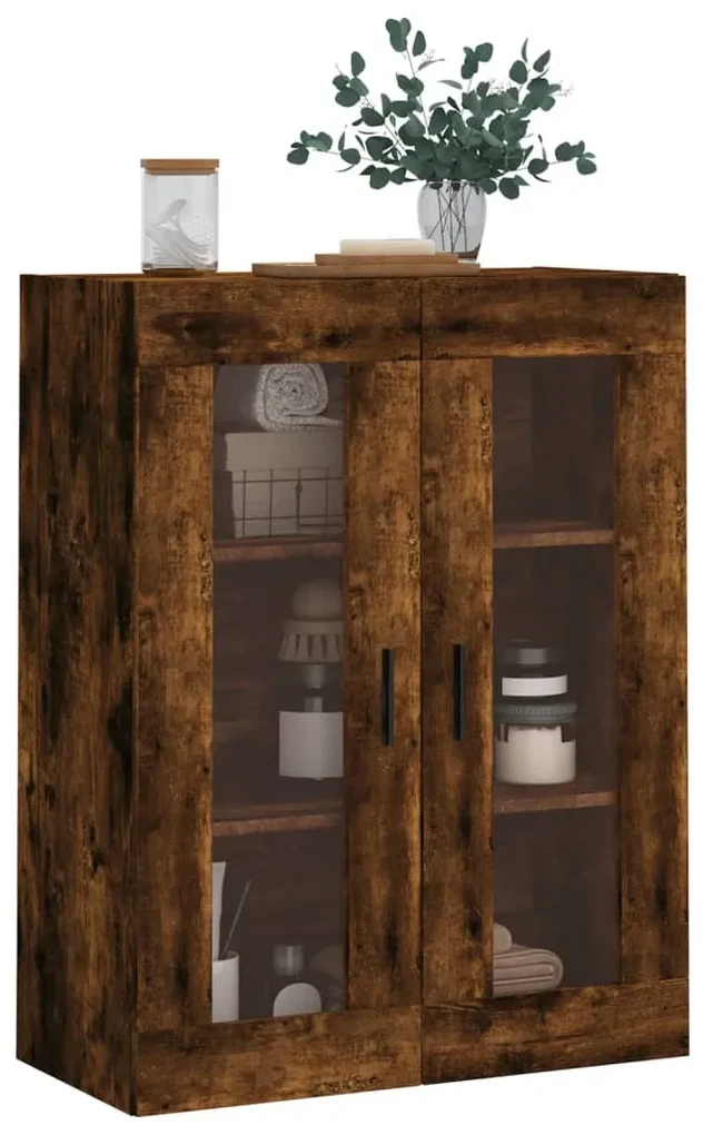 Mobile a parete rovere fumo 69,5x34x90 cm