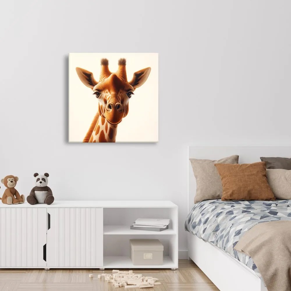 Quadro su tela – Sguardo dettagliato della giraffa
