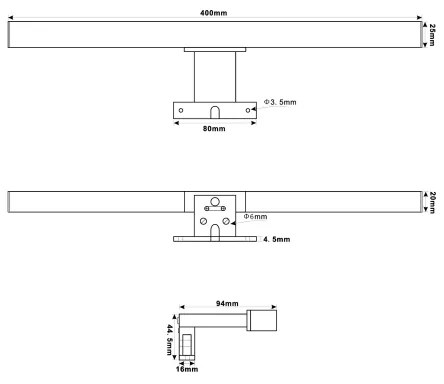 Top Light - Illuminazione a LED per specchi da bagno OREGON LED/7W/230V 40 cm IP44
