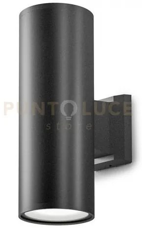 Ges1006- applique in alluminio 2 luci attacco e27 colore grigio ant...