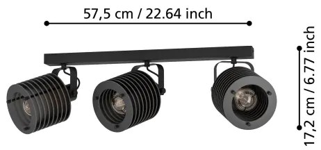 Eglo 900742 - Faretto SEGOVIA 3xE27/40W/230V