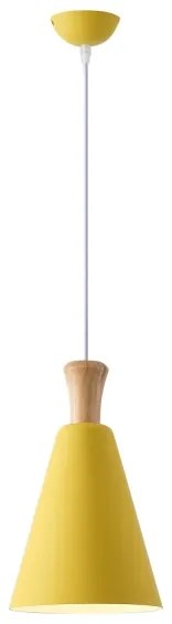 Lampadario a sospensione con filo 1xE27/15W/230V giallo diametro 20 cm