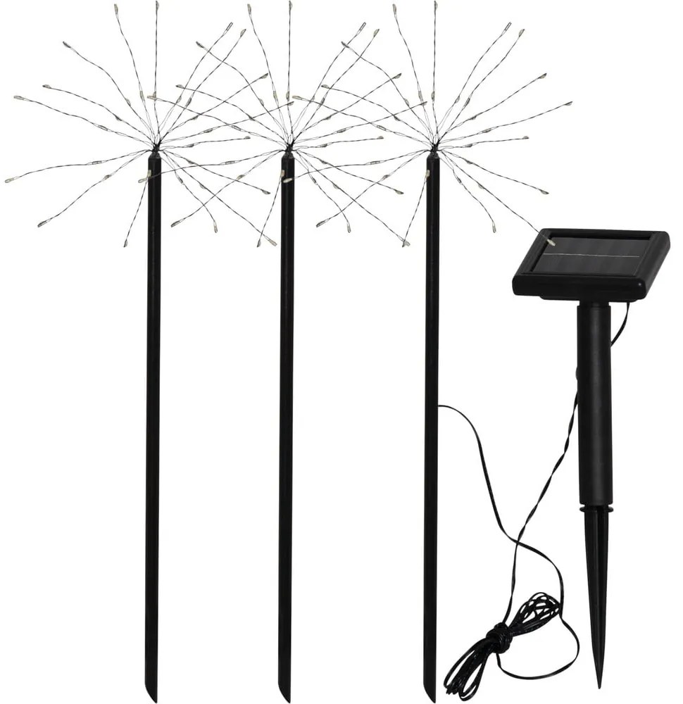 Set di 3 luci LED solari da esterno Fuoco d'artificio, altezza 40 cm Firework - Star Trading