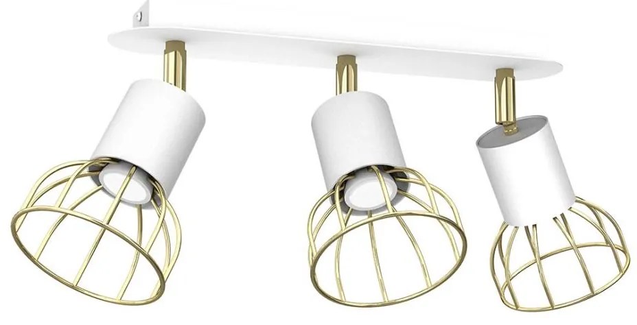 Faretto DANTE 3xGU10/25W/230V bianco/oro