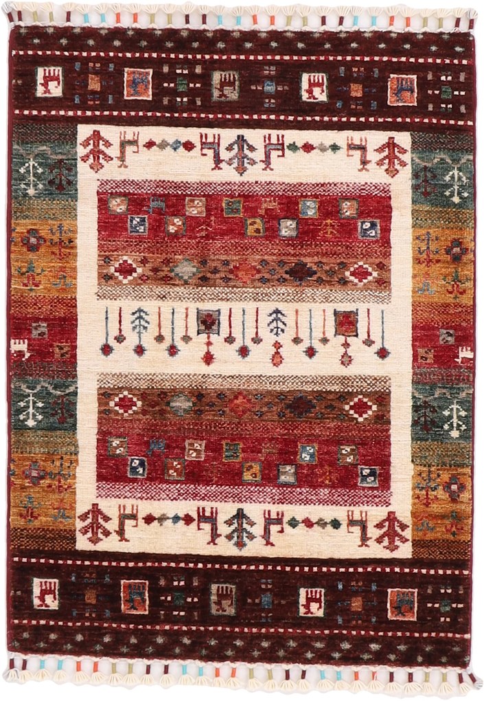 Samarkand Tappeto 70x90 (Pakistan) Annodato A Mano