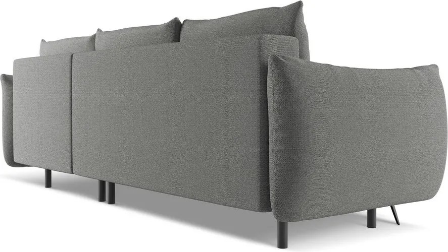 Divano angolare grigio chiaro (con penisola a destra) Malie – Makamii