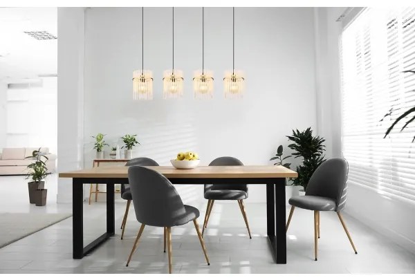 Globo 15698-4HM - Lampadario a sospensione con filo GORLEY 4xE27/60W/230V oro