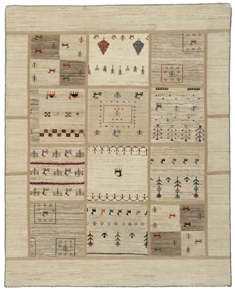 Gabbeh Tappeto 160 x 200 (Iran) Annodato A Mano
