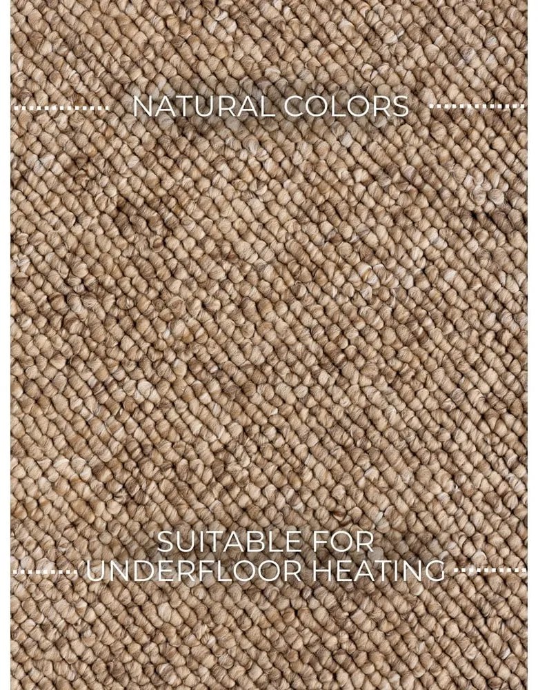 Tappeto in marrone chiaro lavabile 200x290 cm Rocco Caramel – Elle Decoration