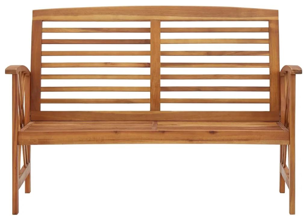 Panchina da giardino 119 cm in legno massello d&#039;acacia
