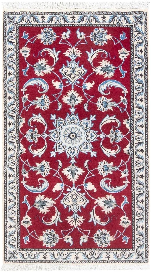 Nain Tappeto persiano 70 x 140 Rosso (Iran) Annodato A Mano